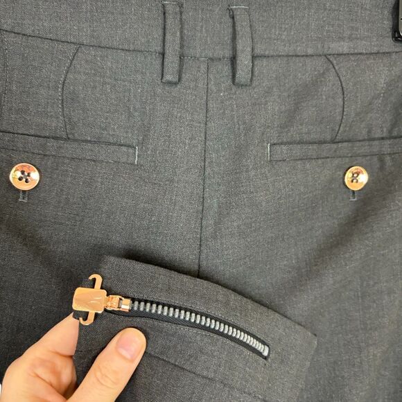 Kit and Ace Bartlett Wool Cashmere Silk Blend Gray Cropped Dress Pants Women's 6 - Picture 7 of 7
